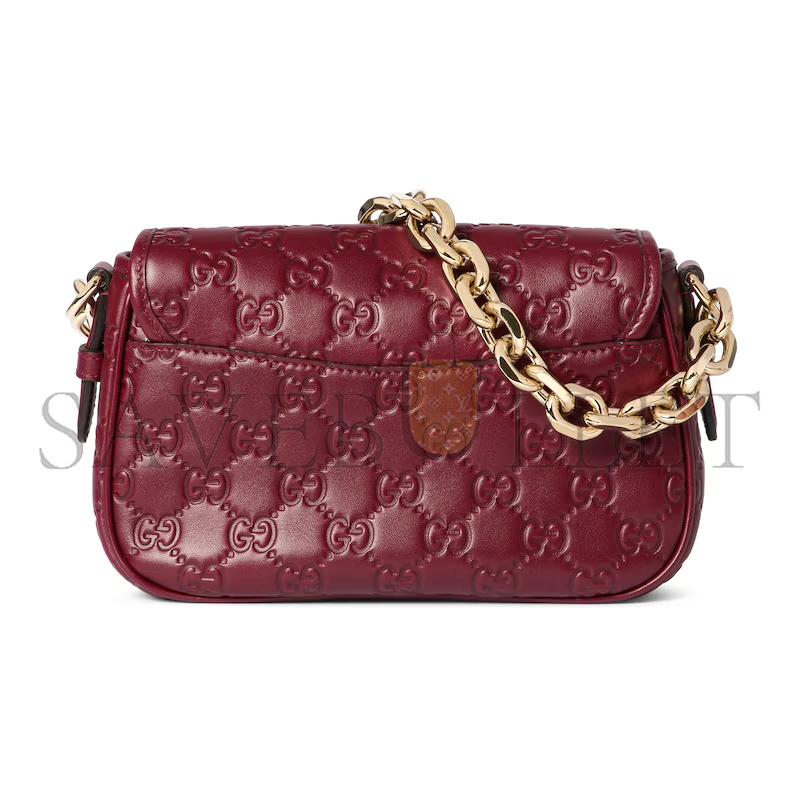 GUCCI GG EMBLEM SMALL SHOULDER BAG ‎847448 (20.5*13*7cm)